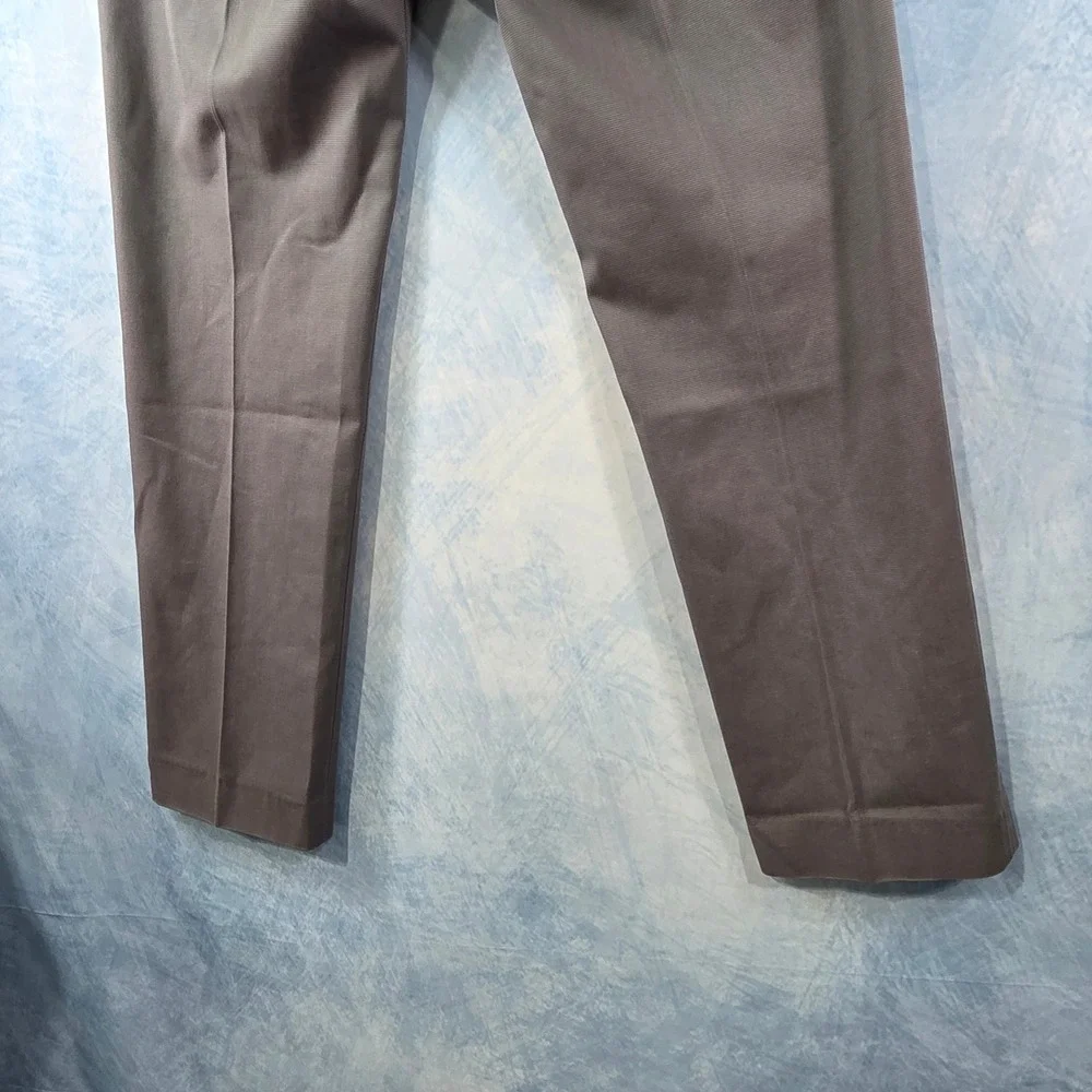 Banana Republic Non-Iron Modern Slim Fit Pants Mens 33x32 Gray Micro Stripe Chin